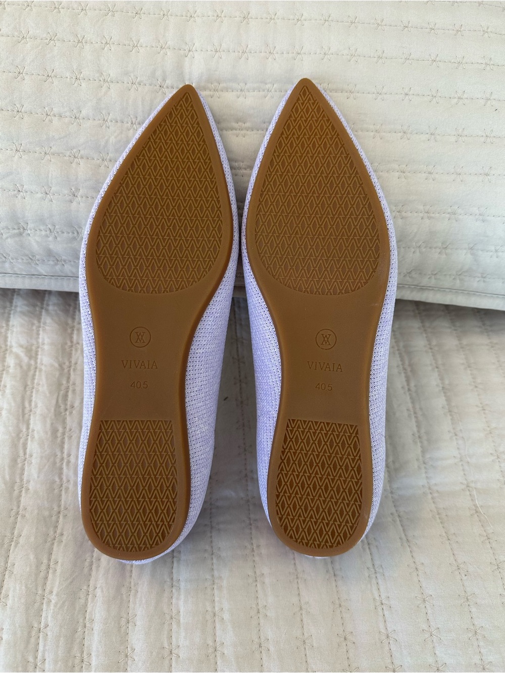 NWT VIVAIA The Point Flats Lavender Knit Pointed Ballet Shoes EU 40.5/US 9-9.5 - Picture 5 of 11